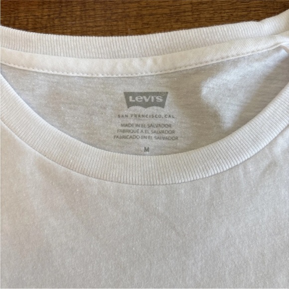Levi’s Shirt Adult Medium White Short Sleeve Casual Tee - Picture 7 of 12